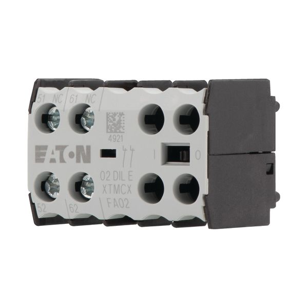 Auxiliary contact module, 2 pole, 2 NC, Front fixing, Screw terminals, DILE(E)M, DILER image 6