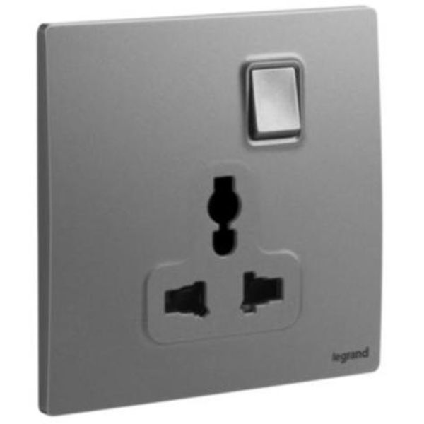 281120DS Mallia Senses 1 gang Multistandard switched socket outlet image 1