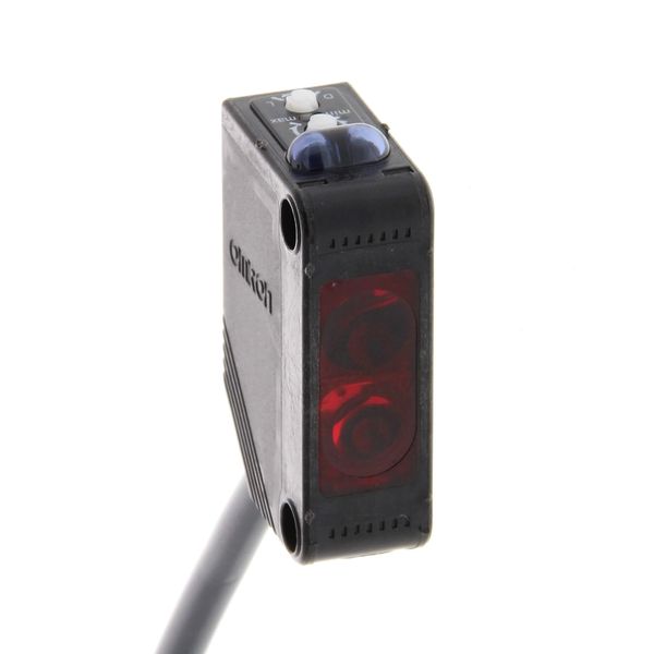 Photoelectric sensor, rectangular housing, red LED, diffuse, narrow be image 1