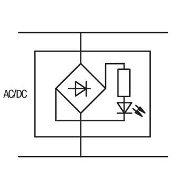 Component plug 2-pole LED (red) gray image 3