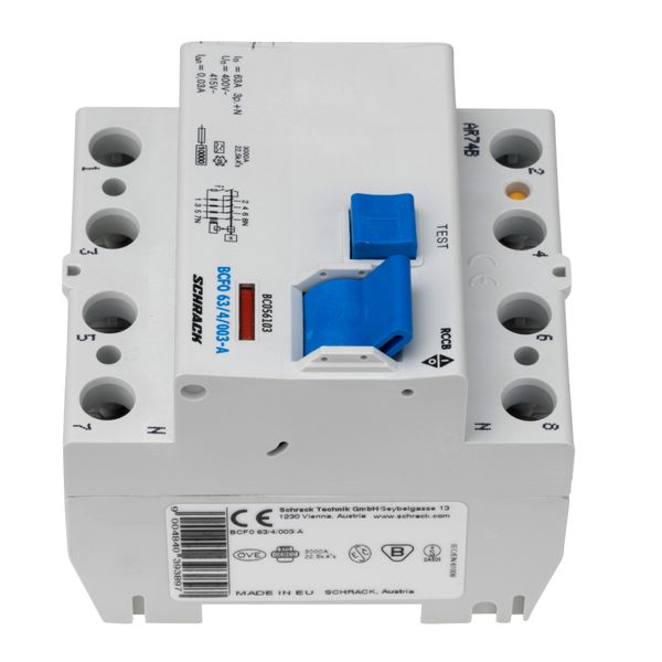 Residual current circuit breaker, 63A, 4-pole,30mA, type A image 7