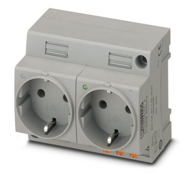 Double socket Phoenix Contact EO-CF/PT/LED/DUO 250V 16A image 1