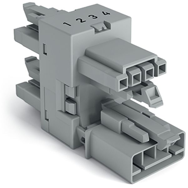 3-way distribution connector 4-pole Cod. B gray image 3