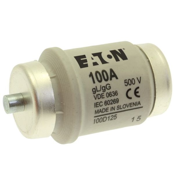 Fuse-link, LV, 100 A, AC 500 V, D4, aR, IEC, ultra rapid image 2