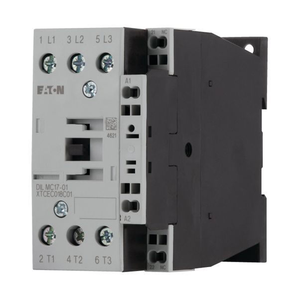 Contactor, 3 pole, 380 V 400 V 7.5 kW, 1 NC, RDC 24: 24 - 27 V DC, DC operation, Spring-loaded terminals image 12