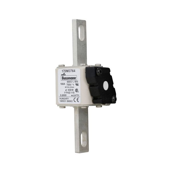 Fuse-link, high speed, 160 A, AC 690 V, compact size 1, 45 x 59 x 148 mm, aR, IEC, UL, single indicator image 11