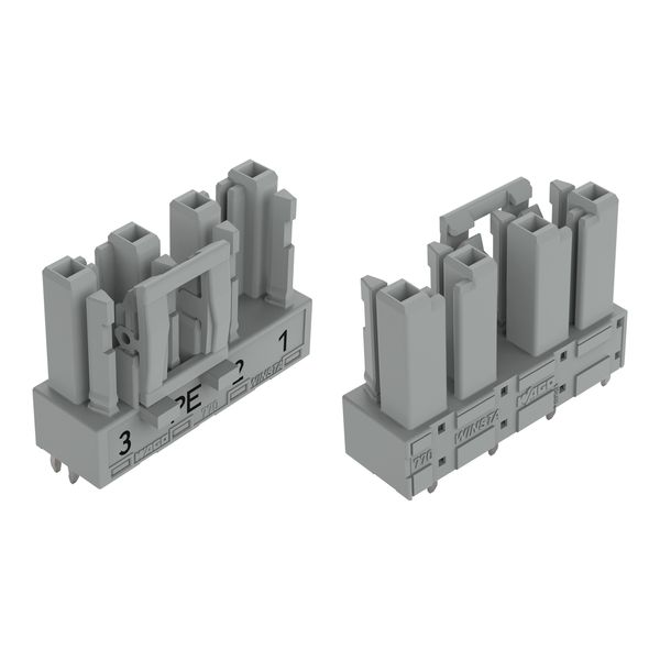 Socket for PCBs straight 4-pole gray image 2