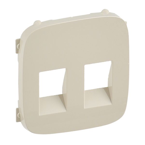 Cover plate Valena Allure - double loudspeaker socket - ivory image 1