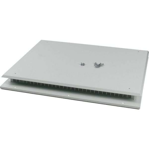 Top plate for OpenFrame, ventilated, W=1200mm, IP31, grey image 3