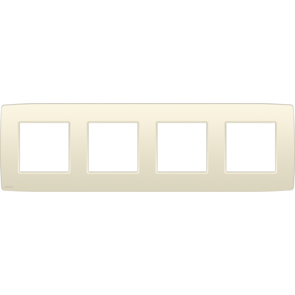 Fourfold faceplate, 71 mm centre distance, Niko Original cream image 2