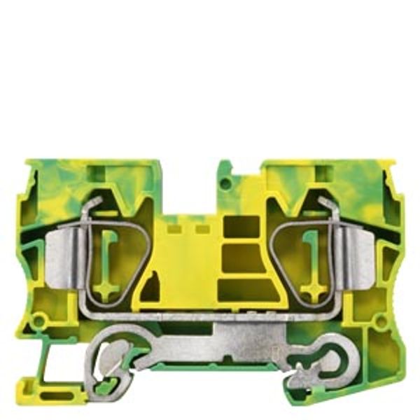 Terminal, spring-loaded terminal, PE/PEN terminal, 16 mm², green-yellow Terminal block connection technology for various industrial image 1