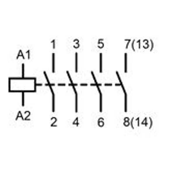 Modular contactor 63A, 4 NO, 230VAC, 3MW image 2