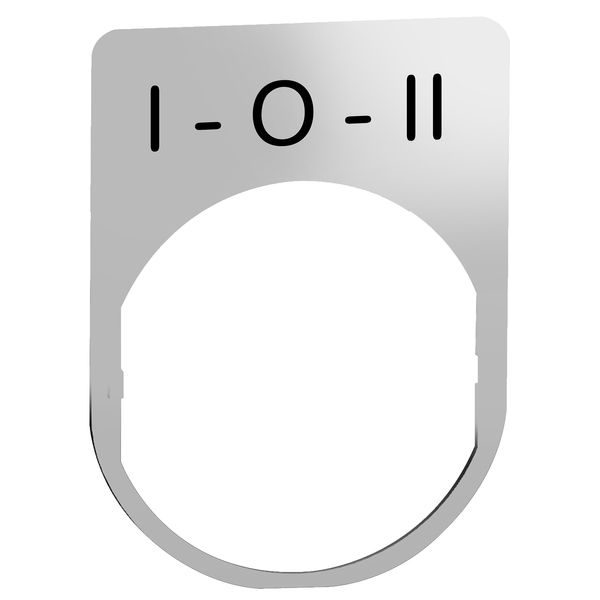 ETIKET METAAL MET I-O-II MARKERING image 1