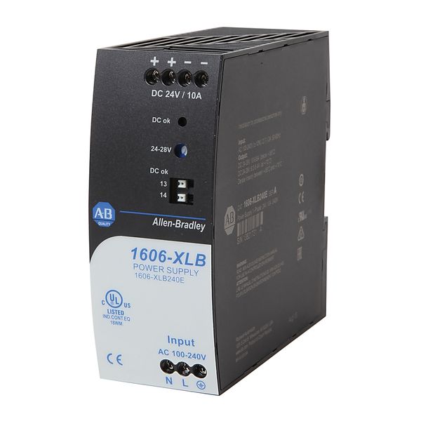 Power Supply, 240W, 24-28VDC Output, 1-Phase, 10A, 90-264VAC Input image 1