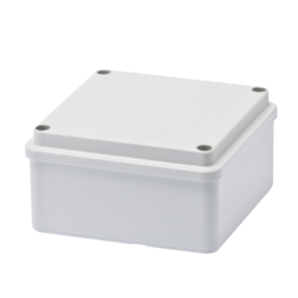 JUNCTION BOX WITH PLAIN SCREWED LID - IP56 - INTERNAL DIMENSIONS 100X100X50 - SMOOTH WALLS - GWT960ºC - GREY RAL 7035 image 1