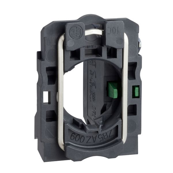 Harmony XB5, Single contact block with body/fixing collar, plastic, screw clamp terminal,1 NO image 1