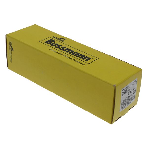 Eaton Bussmann Series LPJ Fuse,LPJ Low Peak,Current-limiting,time delay,300 A,600 Vac,300 Vdc,300000A at 600Vac,100kAIC Vdc,Class J,10s at 500%,Dual element,Bolted blade end X bolted blade end connection,2.11 in dia.,Indicating image 9