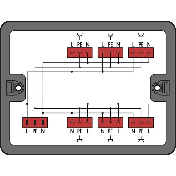 Distribution box Single-phase current (230 V) 1 input black image 2