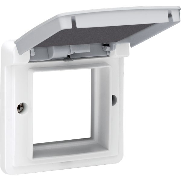 Adapter frame with hinged lid suitable for 45 x 45 mm functions in spl image 3