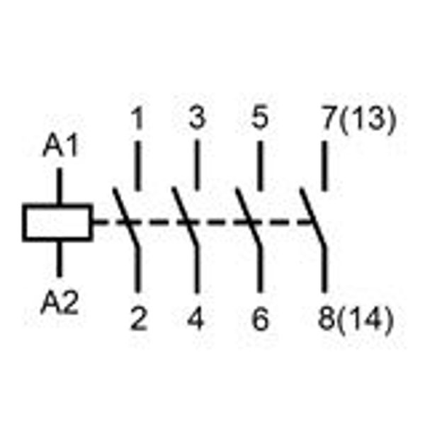 Modular contactor 40A, 4 NO, 24VAC, 3MW image 2