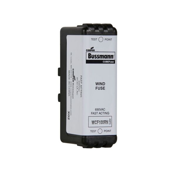 Eaton Bussmann Series WCF Fuse, Wind CUBEFuse Holder, Non-indicating, Finger safe, 100 A, CF class, Dual element, Glass filled PES material, Fits 690 V WCF Holder, CUBEFuse type image 9