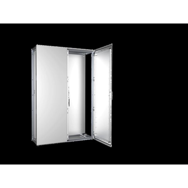 VX Baying enclosure system, WHD: 1200x1800x400 mm, stainless steel, two doors image 2