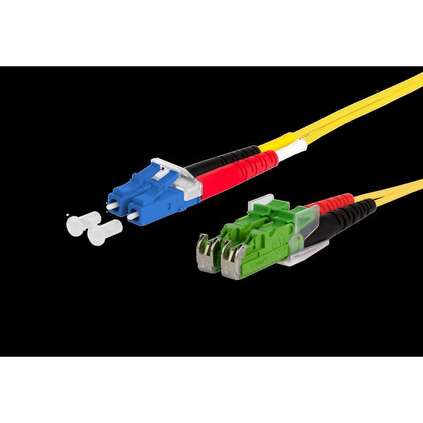 OpDAT patch cord LC-D/E2000-D APC OS2, 1.0 m image 1