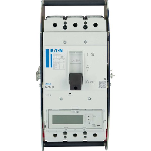 NZM3 PXR25 circuit breaker - integrated energy measurement class 1, 630A, 3p, withdrawable unit image 7