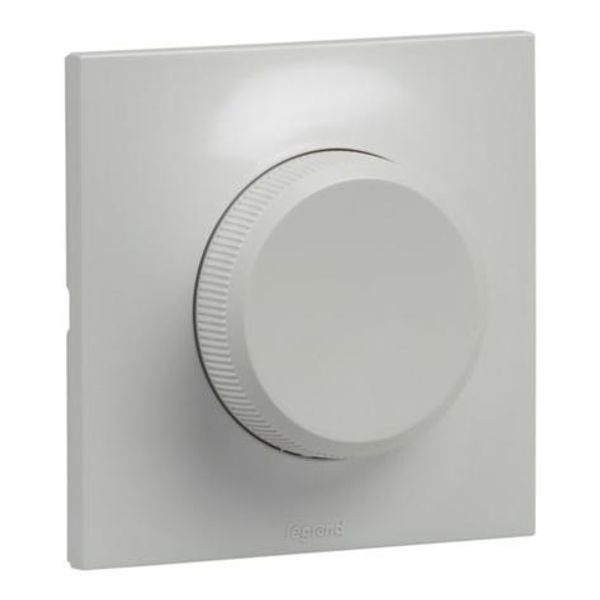 LED rotary dimmer with neutral 300W Urbano gray finish image 1