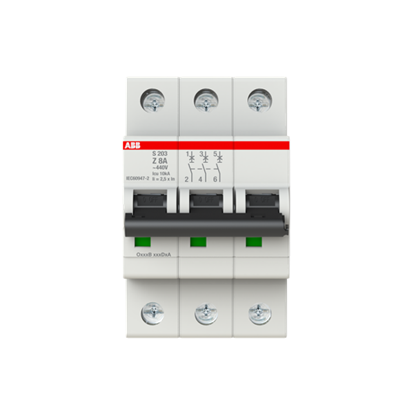 S203-Z8 Miniature Circuit Breaker - 3P - Z - 8 A image 4