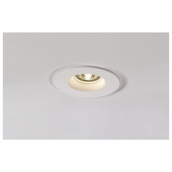PLASTRA downlight, GU10, round, white plaster image 3