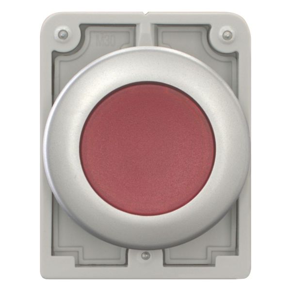 Illuminated pushbutton actuator, RMQ-Titan, Flat, maintained, red, Blank, Metal bezel image 3