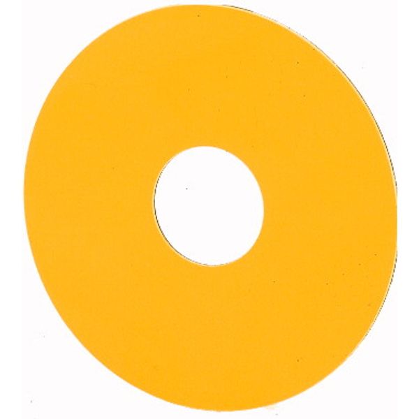 Label, emergency switching off, yellow, D=90mm, blank image 1