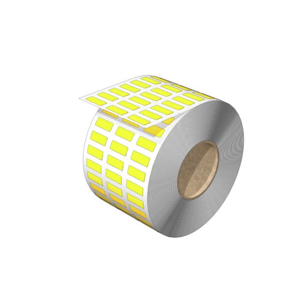 Device marking, Self-adhesive, halogen-free, 15 mm, Polyester, yellow image 1