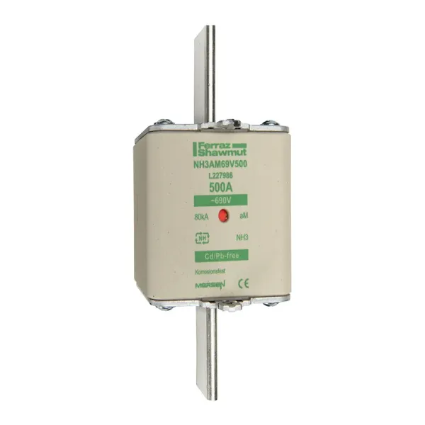 Fuse-link NH3 aM 690VAC 500A live tags Double indicator image 2