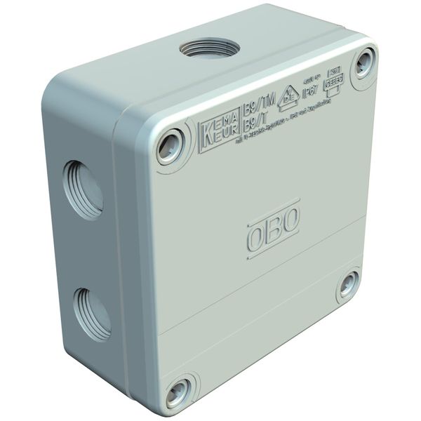B 9 T M NL Junction box with 3 cable glands 110x110x50 image 1