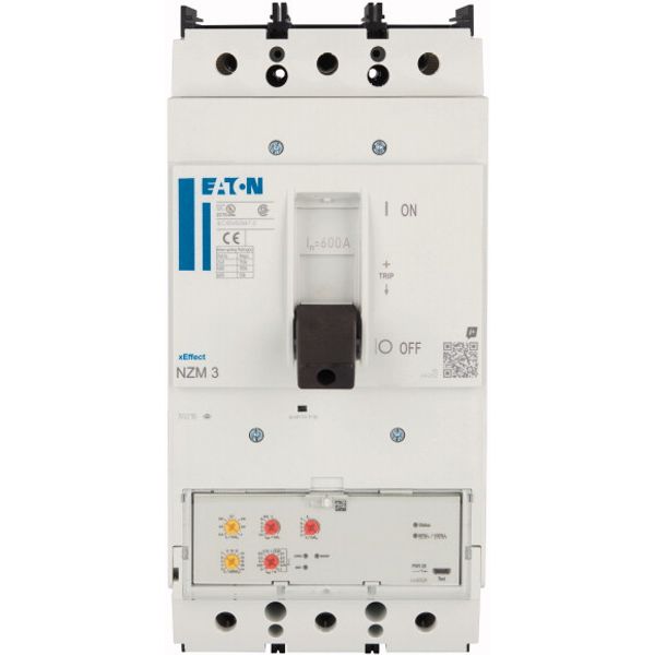 NZM3 PXR20 circuit breaker, 600A, 3p, Screw terminal, UL/CSA image 1