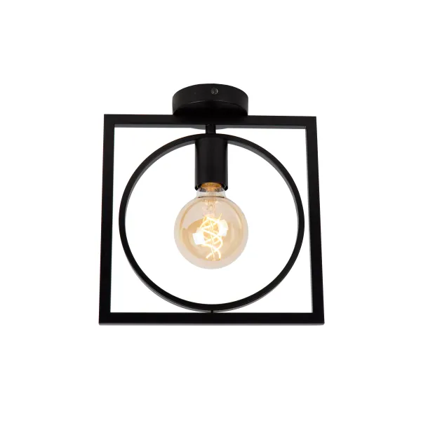 Lucide SUUS - Flush ceiling light - 1xE27 - Black image 1