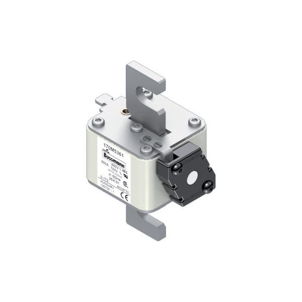 Fuse-link, high speed, 550 A, AC 690 V, size 2, 61 x 77 x 126 mm, aR, IEC, UL, single indicator image 11