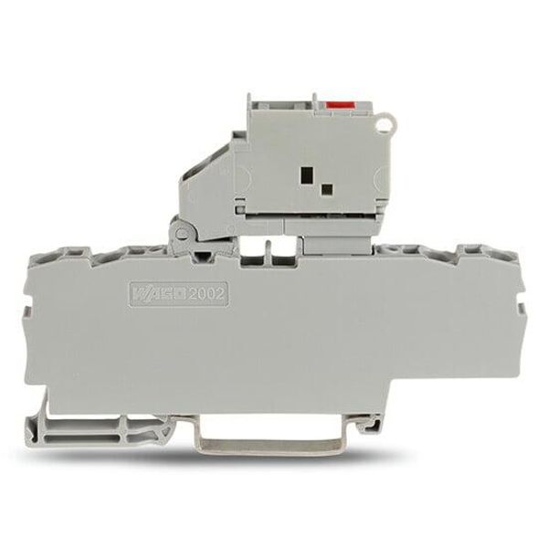 2002-1811/1000-541 4-conductor fuse terminal block; with pivoting fuse holder; with end plate image 1