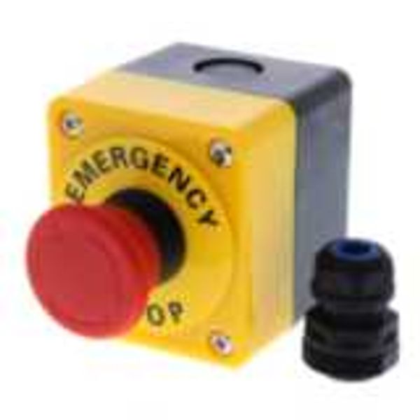 Emergency stop switch, 24 VAC/DC , 40 mm dia., push-lock/turn-reset,,S image 1