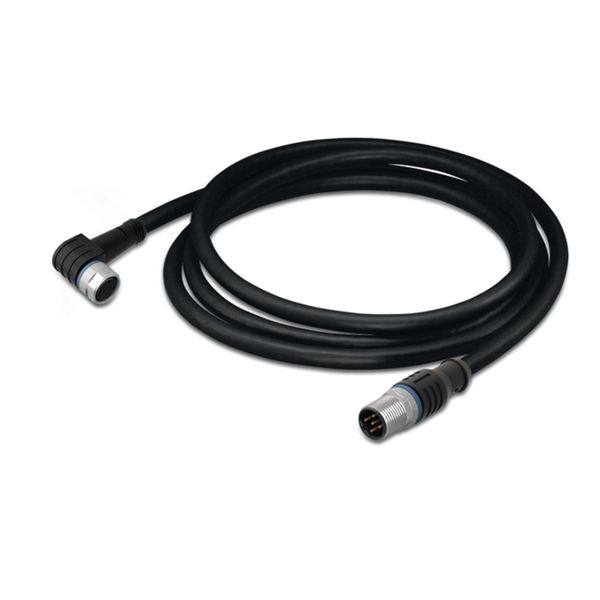 Sensor/Actuator cable M8 socket angled M12A plug straight image 2