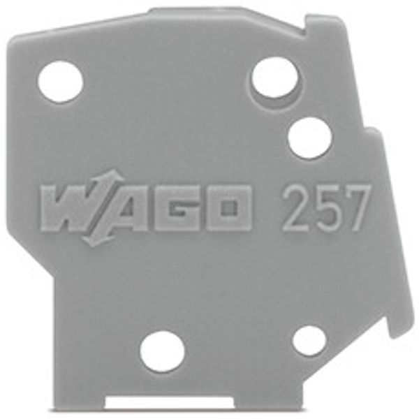 End plate snap-fit type 1 mm thick light gray image 3
