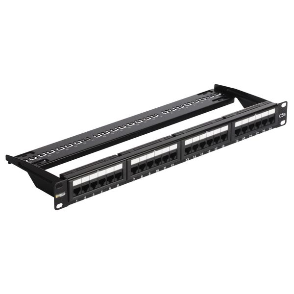 Patch panel - 24 RJ45 Cat5e UTP conn.1u image 1