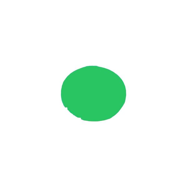 Button lens, flat green, blank image 3