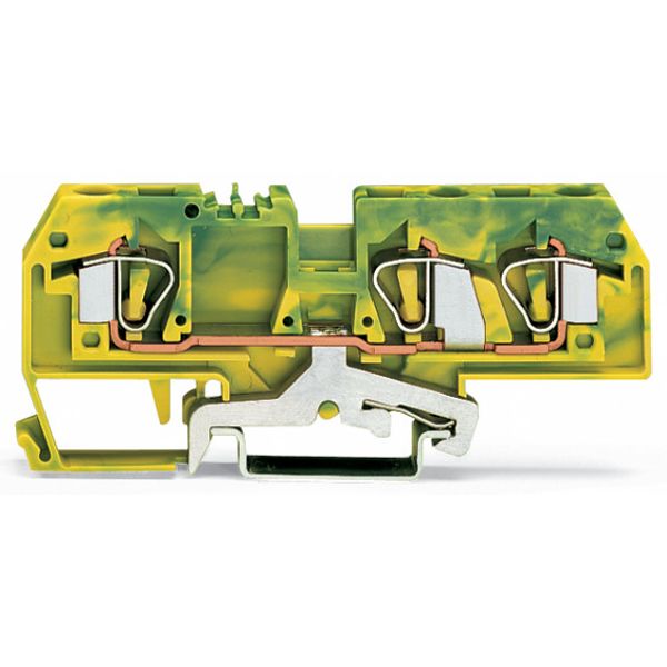 3-conductor ground terminal block 6 mm² center marking green-yellow image 1