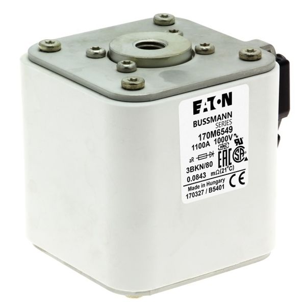 Fuse-link, high speed, 1100 A, AC 1000 V, size 3, aR, IEC, UL, single indicator image 5