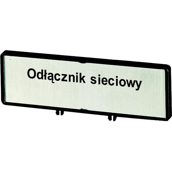 Clamp with label, For use with T0, T3, P1, 48 x 17 mm, Inscribed with zSupply disconnecting devicez (IEC/EN 60204), Language Polish image 3