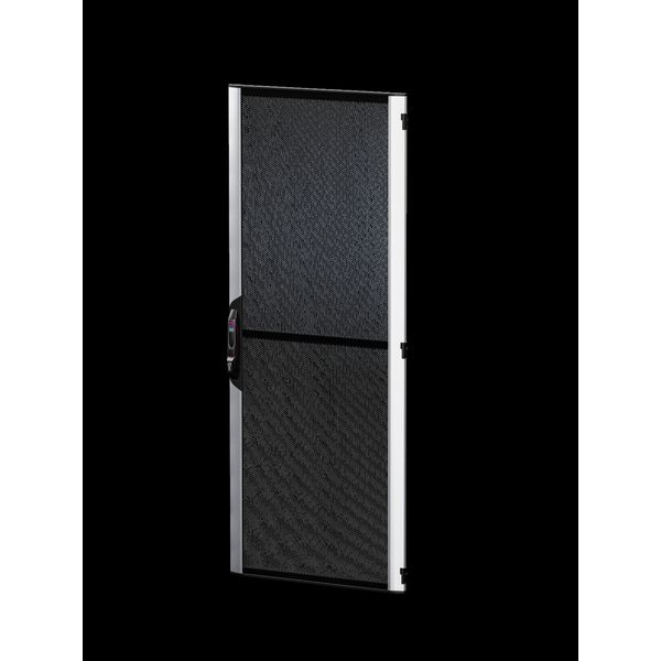 Aluminium/sheet steel door, vented for VX IT, 600x2200 mm, RAL 9005 image 1