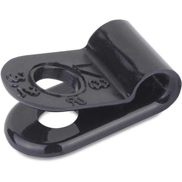 N6NY-014-0-M CBL CLAMP BLK PLAIN EDGE .88 DIA image 1